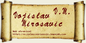 Vojislav Mirosavić vizit kartica